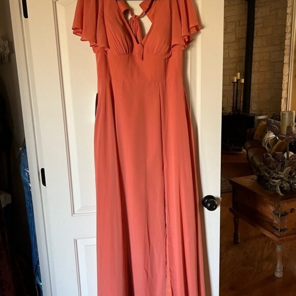 This is a Women's Azazie Coral dress. - Picture 3 of 6